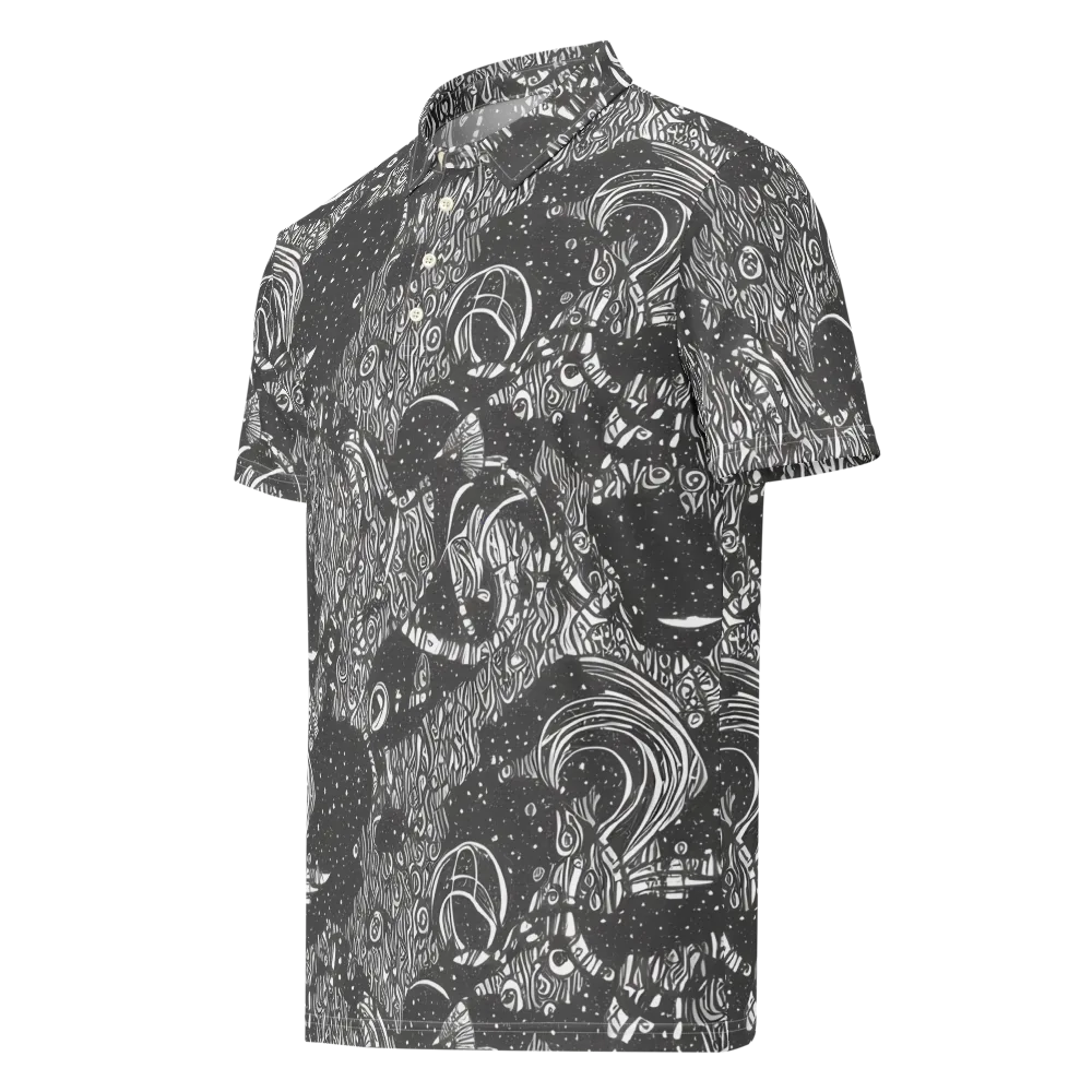 Shadow Reverie on Men's Slim Fit Polo Shirt — Left Front