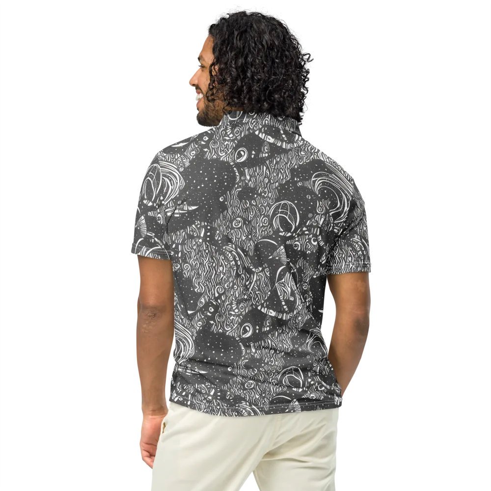 Shadow Reverie on Men's Slim Fit Polo Shirt — Back