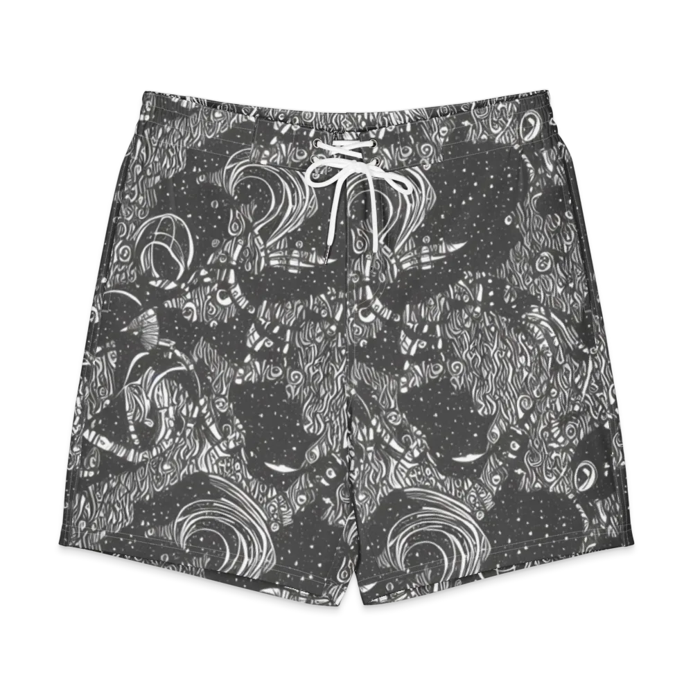 Shadow Reverie on Men's Board Shorts — Front