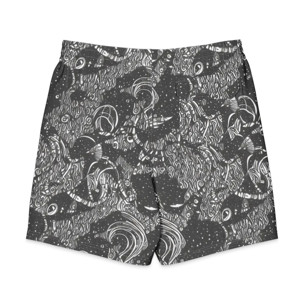 Shadow Reverie on Men's Board Shorts — Back