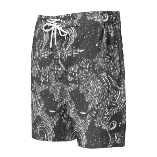 Shadow Reverie on a Men's Board Shorts