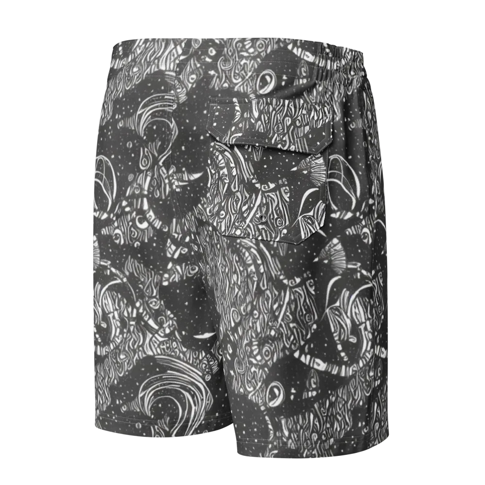 Shadow Reverie on Men's Board Shorts — Back