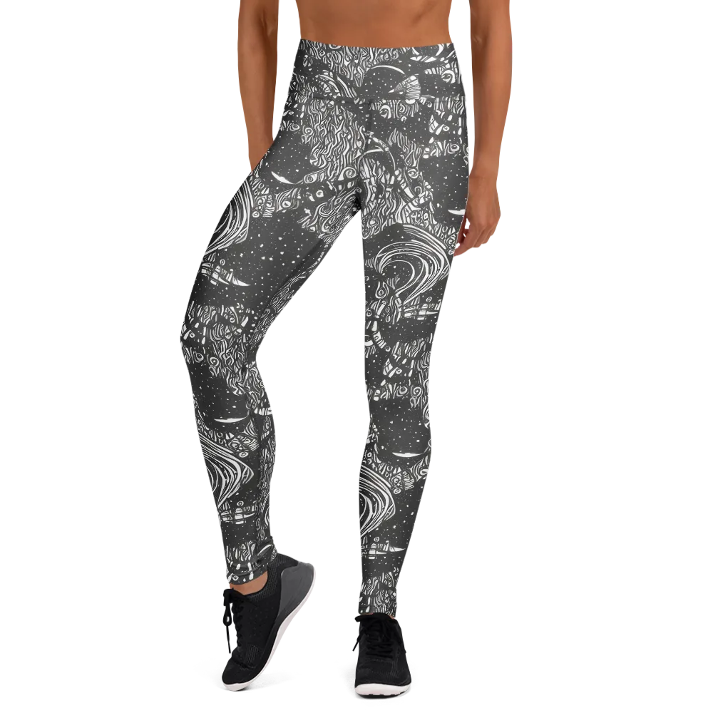 Shadow Reverie on Yoga Leggings — Front