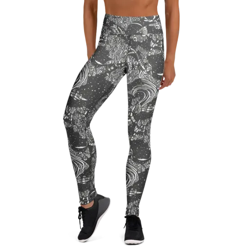 Shadow Reverie on a Yoga Leggings