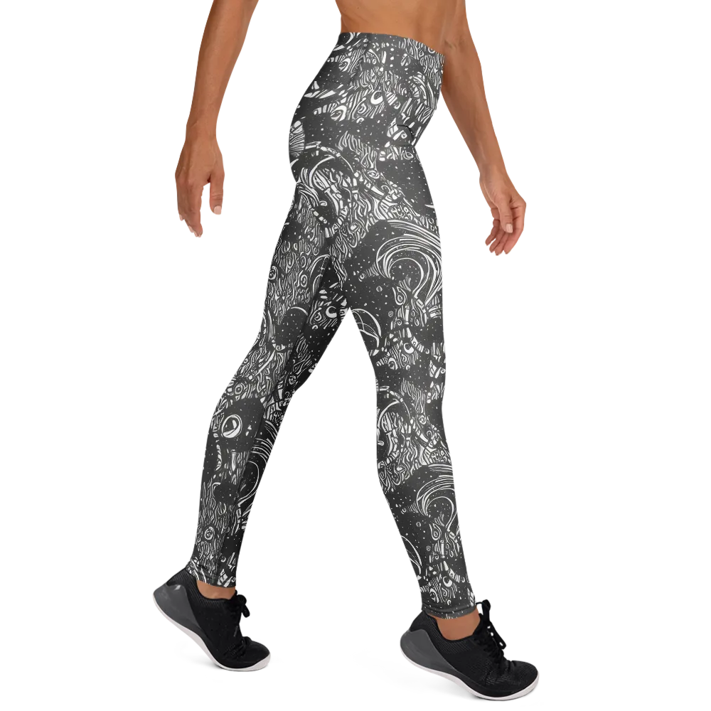 Shadow Reverie on Yoga Leggings — Right