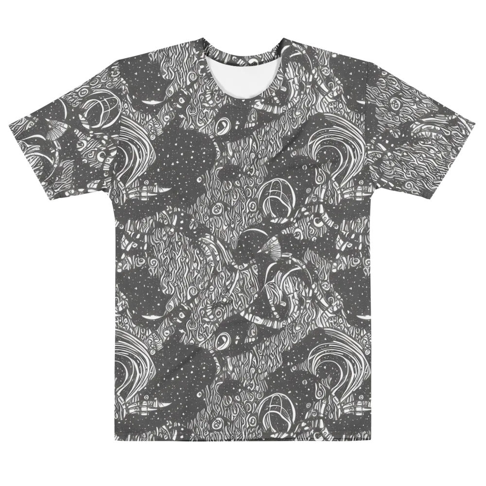 Shadow Reverie on Men's Cotton Crew Neck T-Shirt — Front