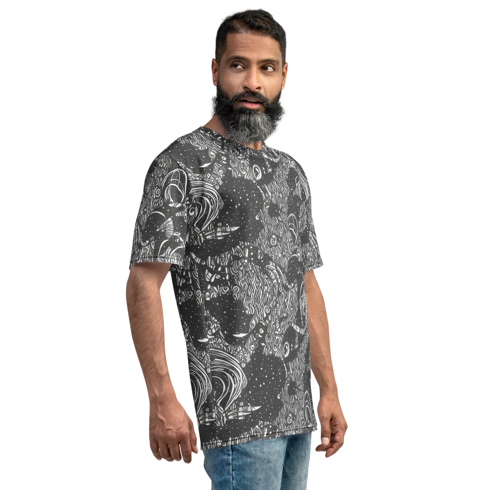 Shadow Reverie on Men's Crew Neck T-Shirt — Right