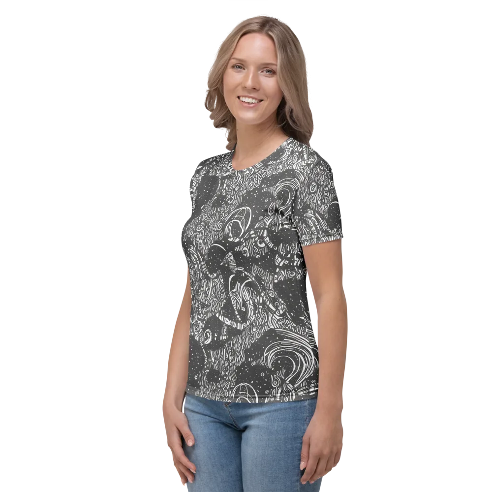 Shadow Reverie on Women's Crew Neck T-Shirt — Left
