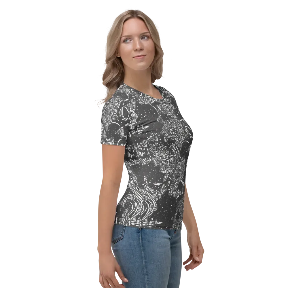 Shadow Reverie on Women's Crew Neck T-Shirt — Right