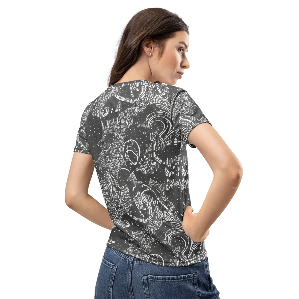 Shadow Reverie on Women's Crew Neck T-Shirt — Back