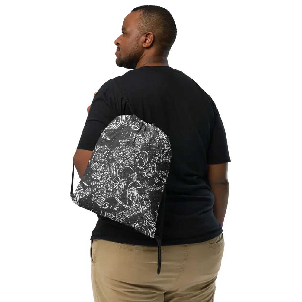Shadow Reverie on Drawstring Bag — Front