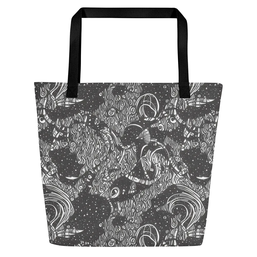 Shadow Reverie on Large Tote Bag W/ Pocket — Front