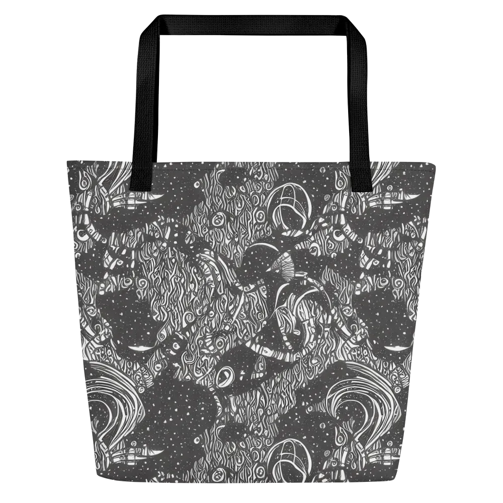 Shadow Reverie on Large Tote Bag W/ Pocket — Front