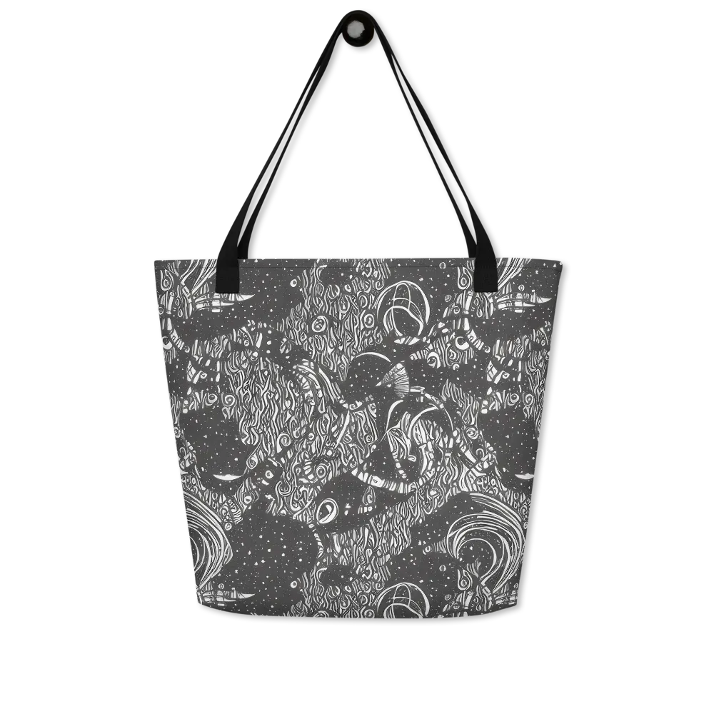 Shadow Reverie on Large Tote Bag W/ Pocket — Front