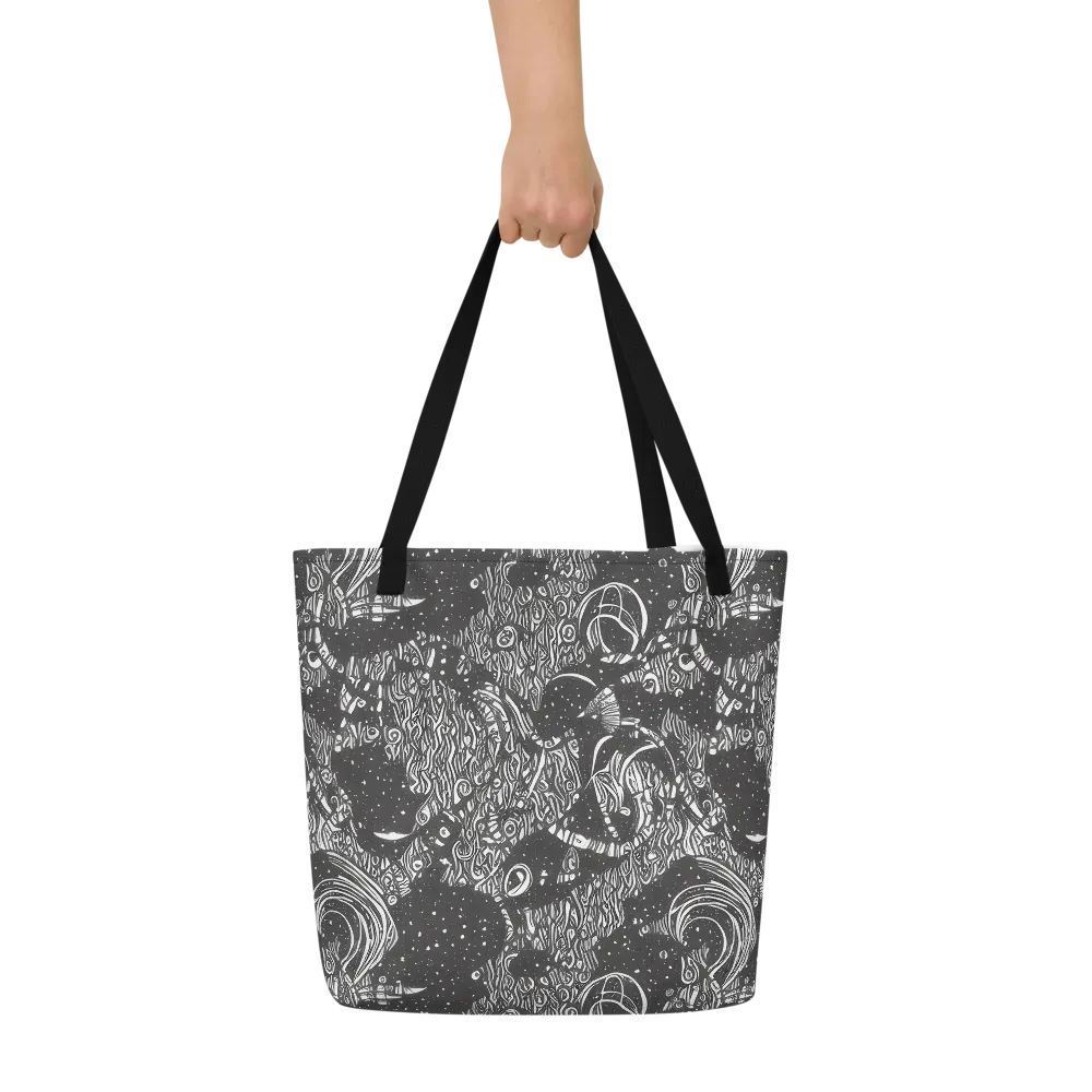 Shadow Reverie on Large Tote Bag W/ Pocket — Front