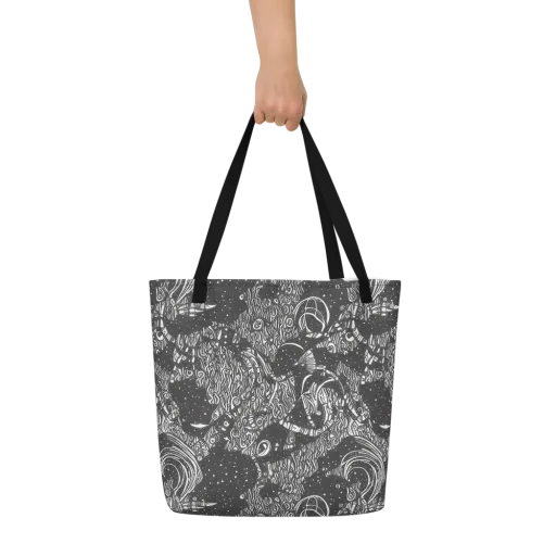 Shadow Reverie on a Large Tote Bag W/ Pocket