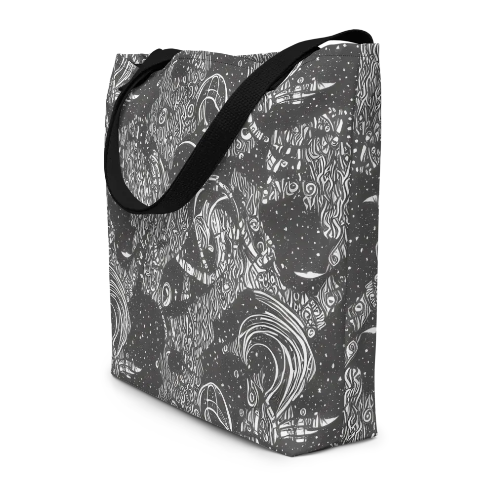 Shadow Reverie on Large Tote Bag W/ Pocket — Front