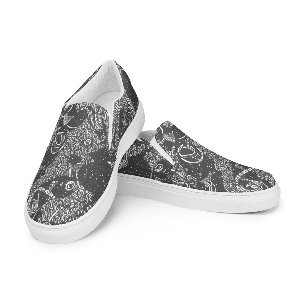 Shadow Reverie on Women's Slip-On Canvas Shoes — Left Front