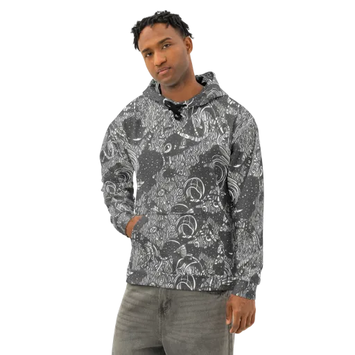 Shadow Reverie on a Cotton Hoodie