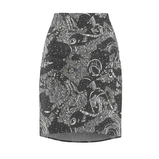 Shadow Reverie on a Pencil Skirt