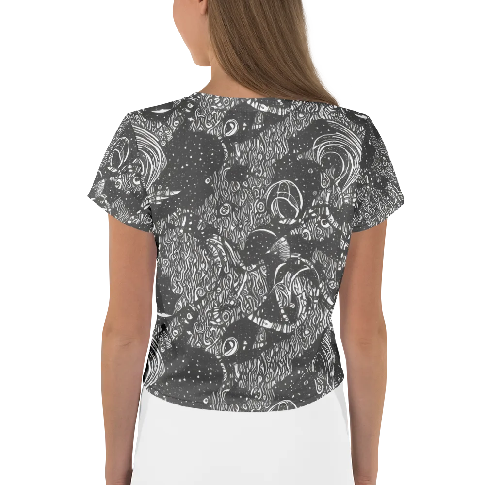 Shadow Reverie on Crop Tee — Back