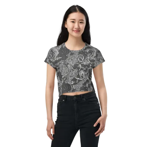 Shadow Reverie on a Crop Tee