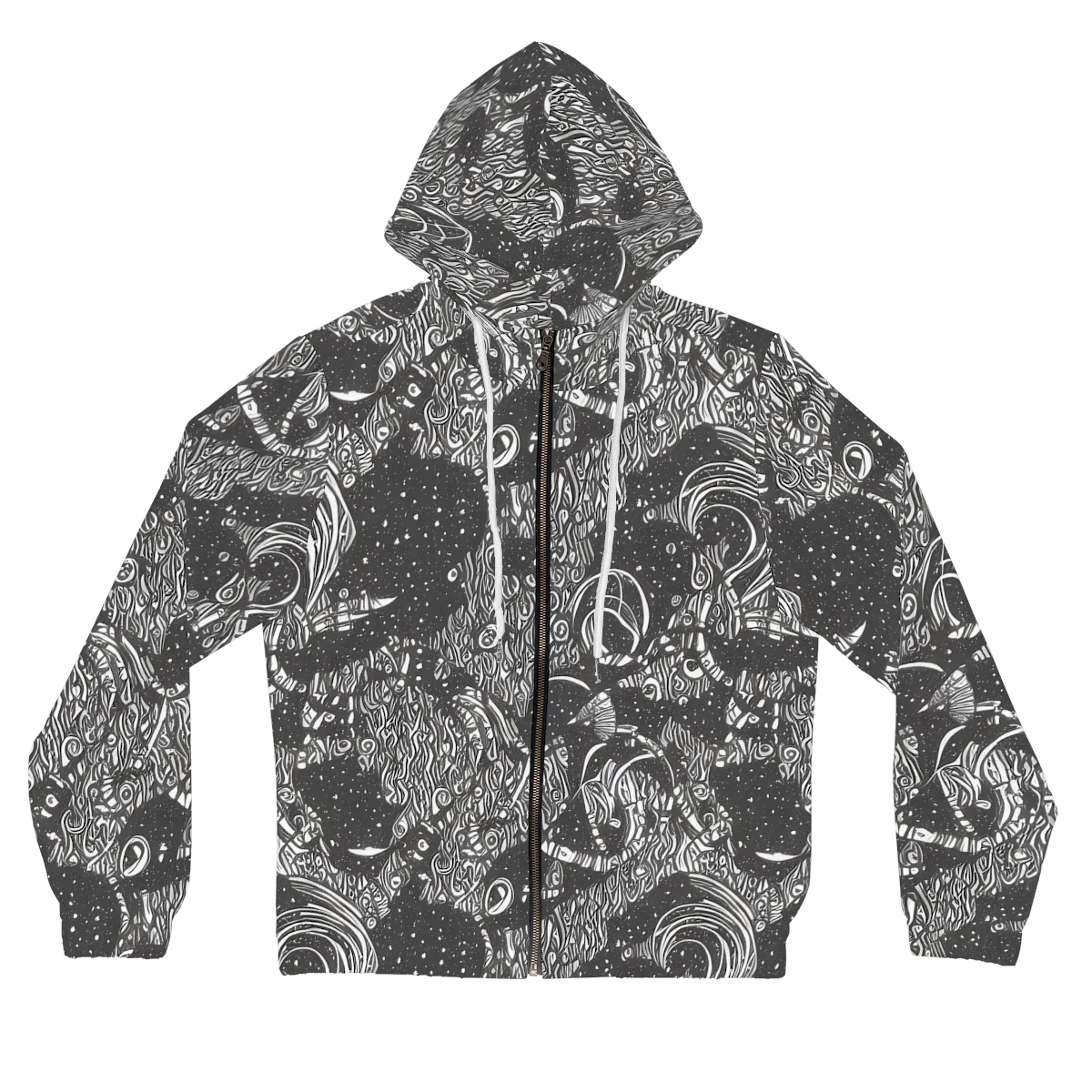Shadow Reverie on Women's Full-Zip Hoodie — Front