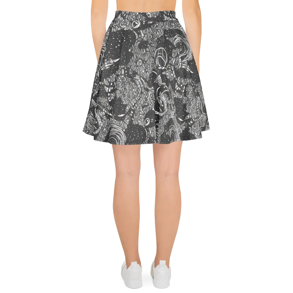 Shadow Reverie on Skater Skirt — Back