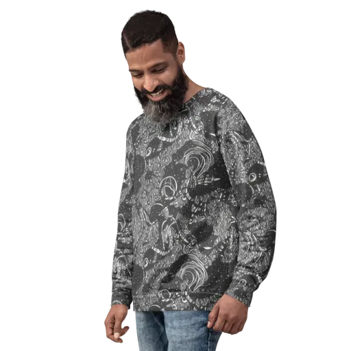 Shadow Reverie on a Sweatshirt