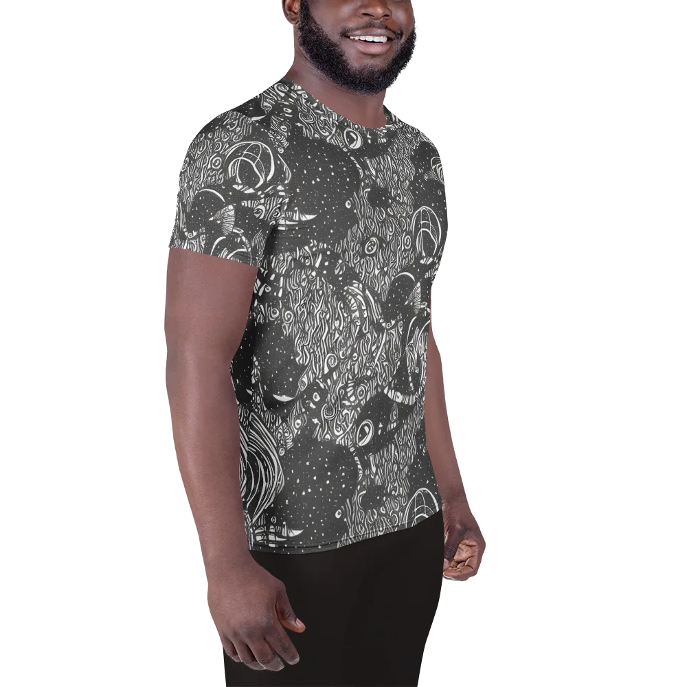 Shadow Reverie on Men's Athletic T-Shirt — Right