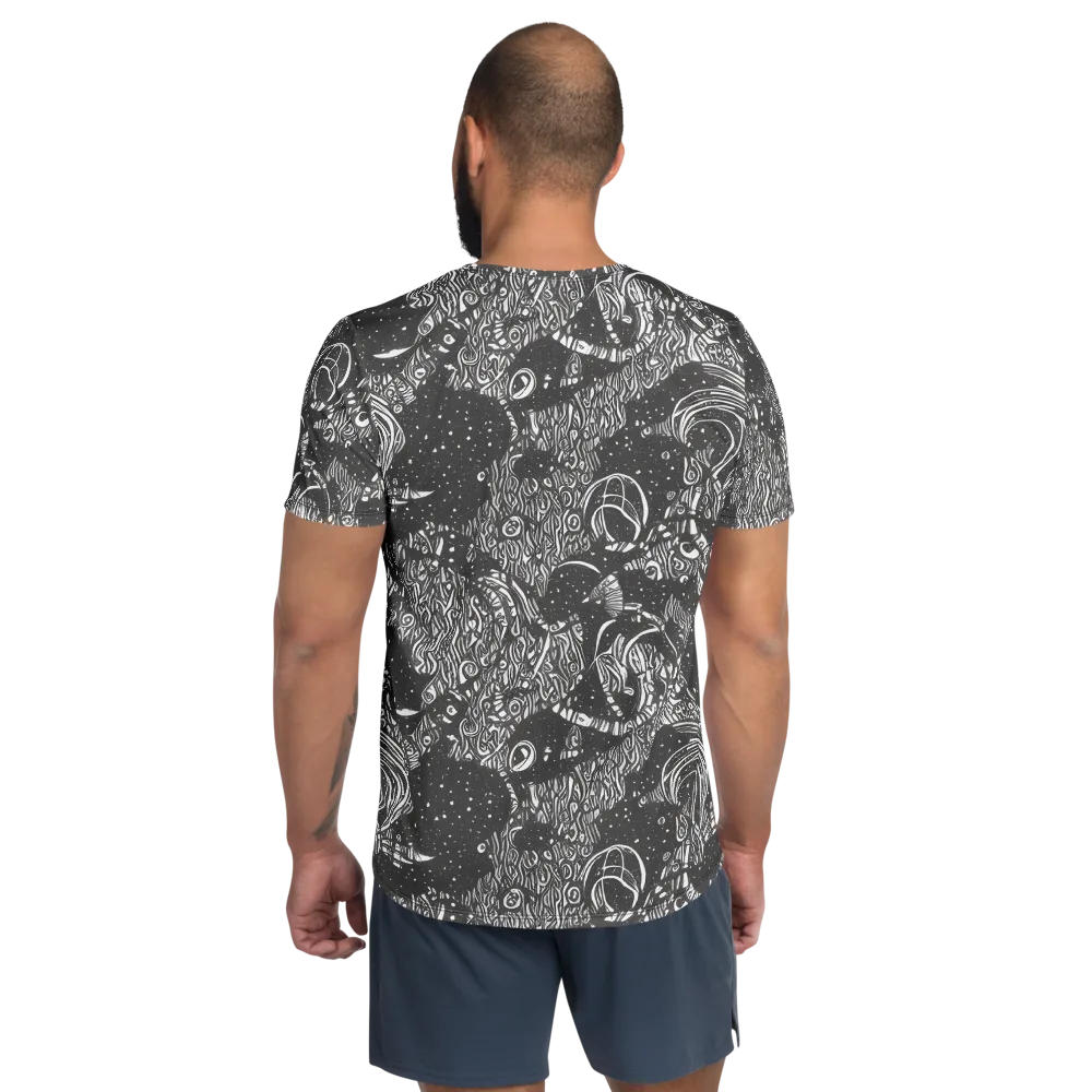 Shadow Reverie on Men's Athletic T-Shirt — Back