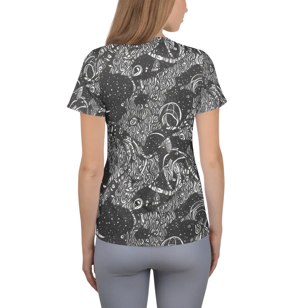 Shadow Reverie on Women's Athletic T-Shirt — Back