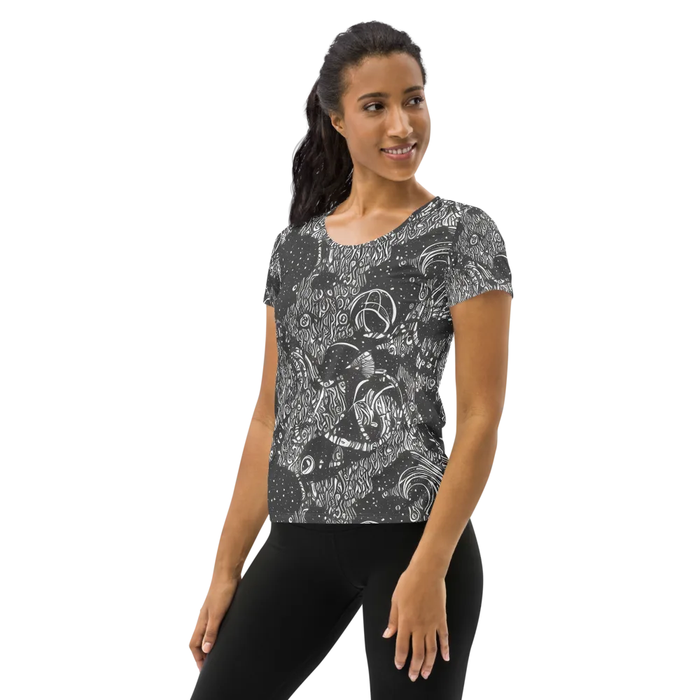Shadow Reverie on Women's Athletic T-Shirt — Left