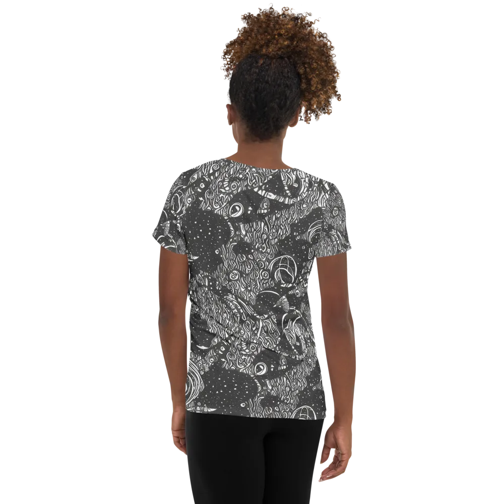 Shadow Reverie on Women's Athletic T-Shirt — Back