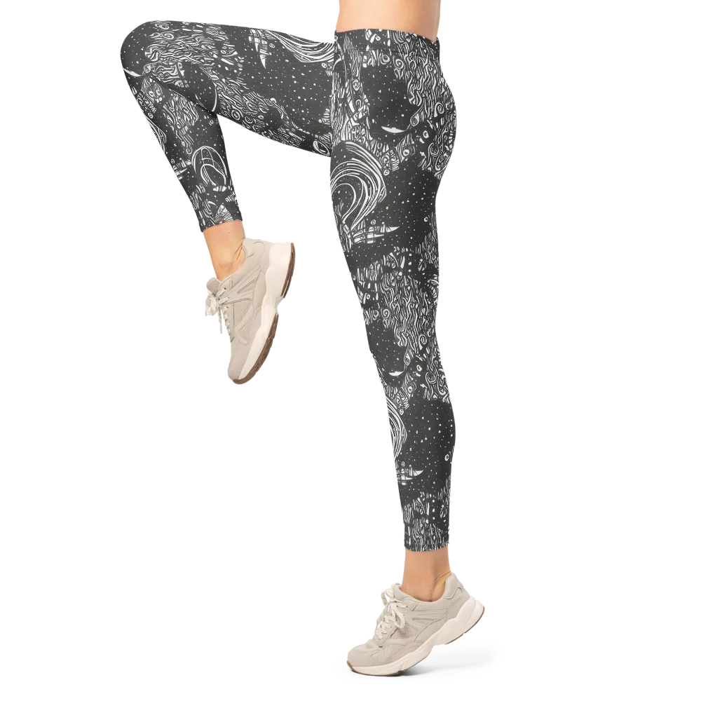 Shadow Reverie on Leggings — Left