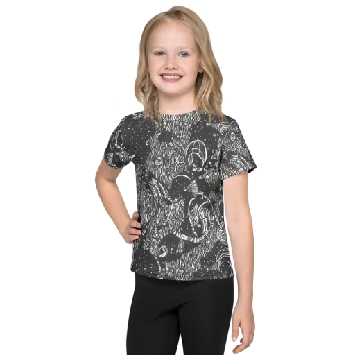 Shadow Reverie on a Kids Crew Neck T-Shirt