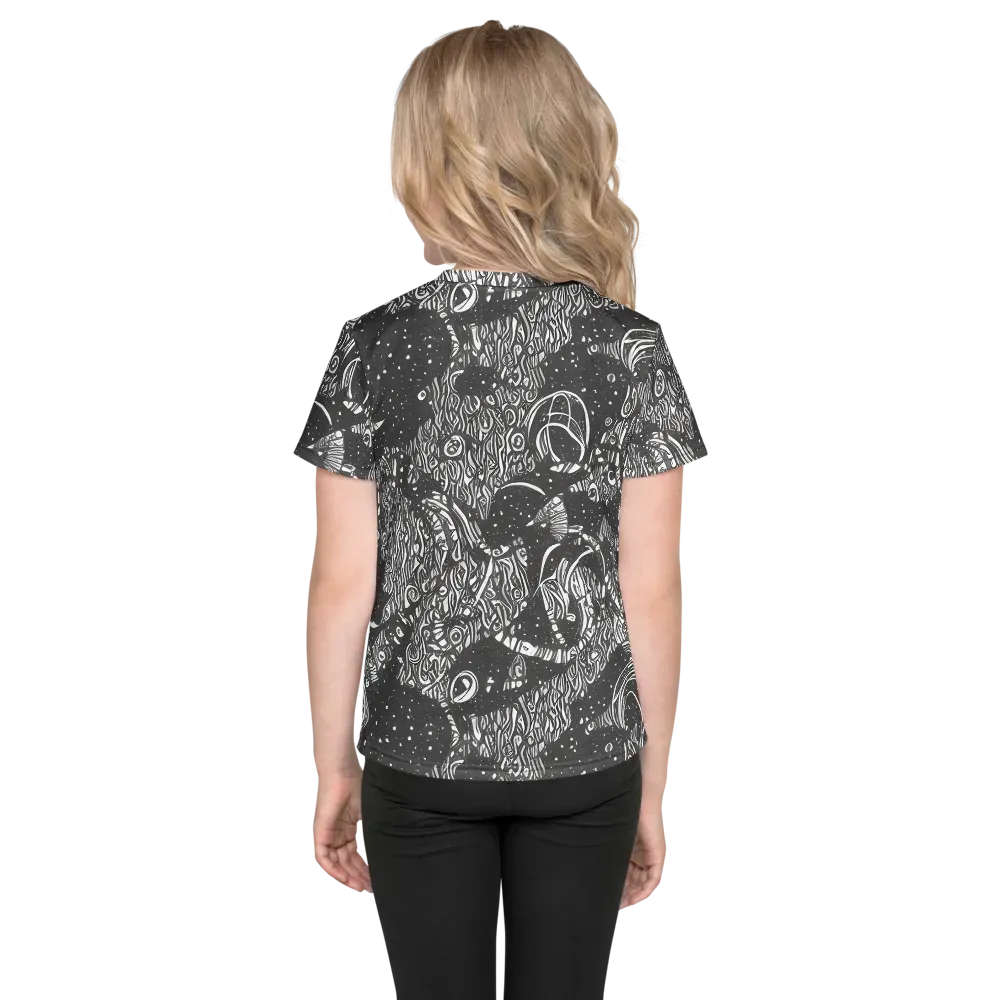 Shadow Reverie on Kids Crew Neck T-Shirt — Back