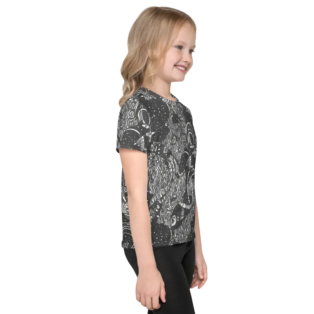 Shadow Reverie on Kids Crew Neck T-Shirt — Right