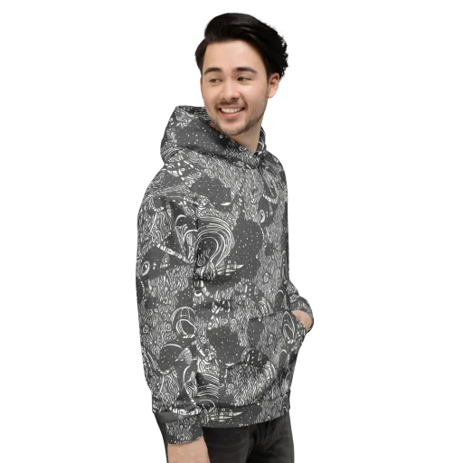 Shadow Reverie on a Hoodie