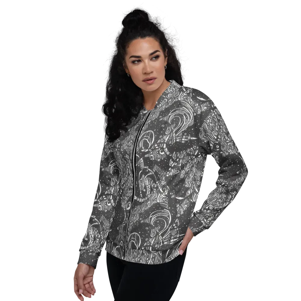 Shadow Reverie on Bomber Jacket — Left