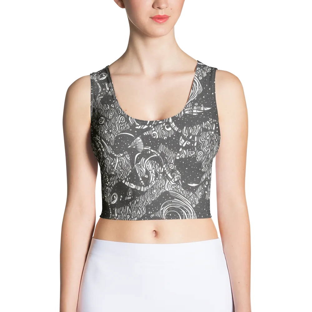 Shadow Reverie on Crop Top — Front