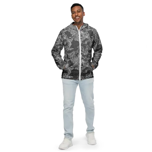 Shadow Reverie on a Men's Windbreaker