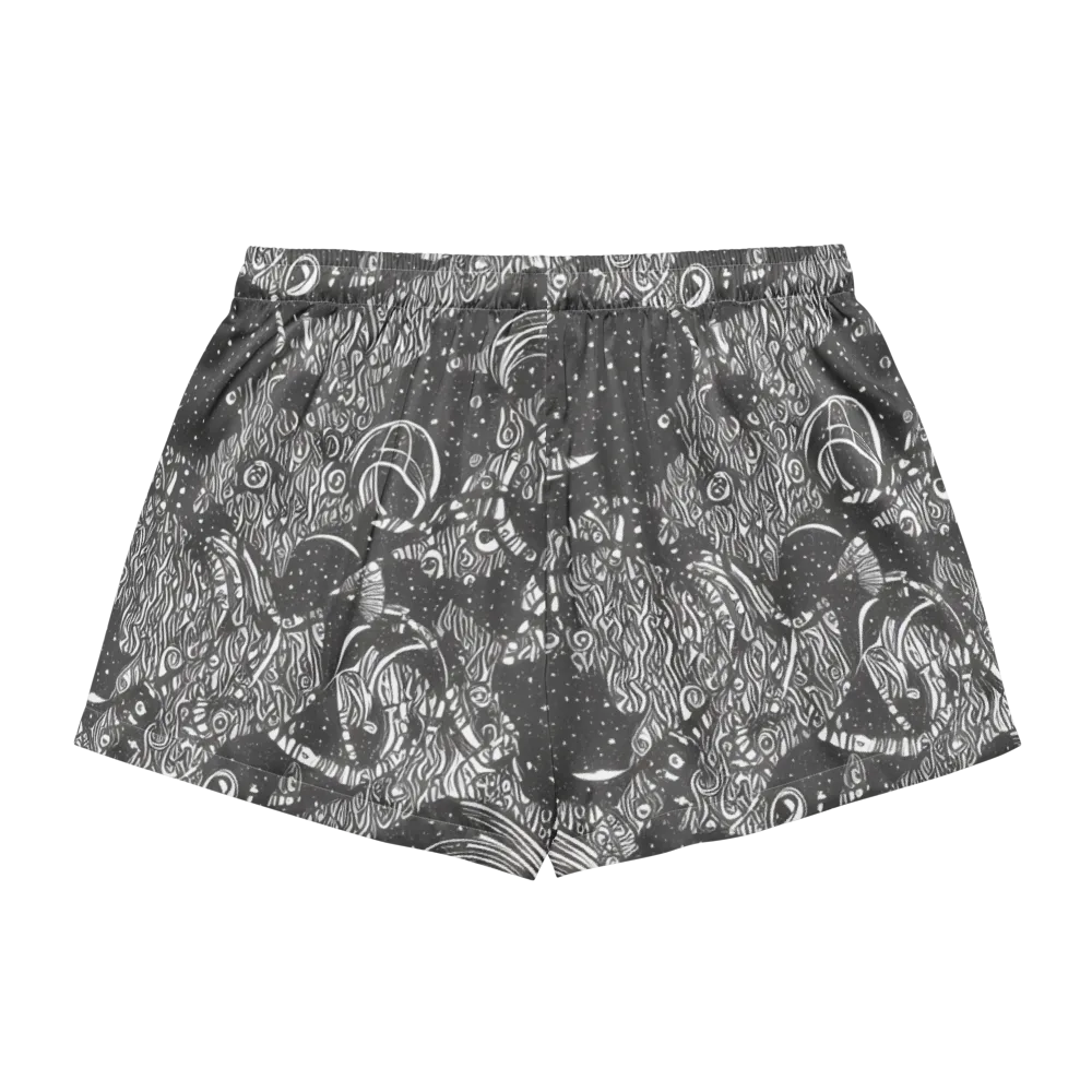 Shadow Reverie on Women's Pajama Shorts — Back