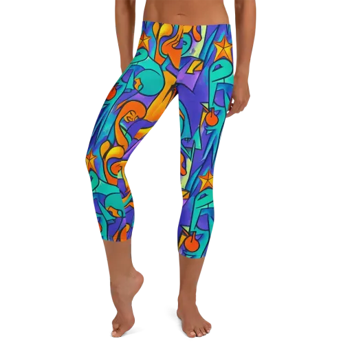 Surreal Movements on a Capri Leggings
