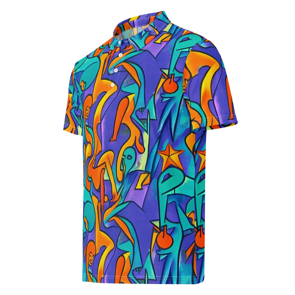 Surreal Movements on Men's Slim Fit Polo Shirt — Left Front