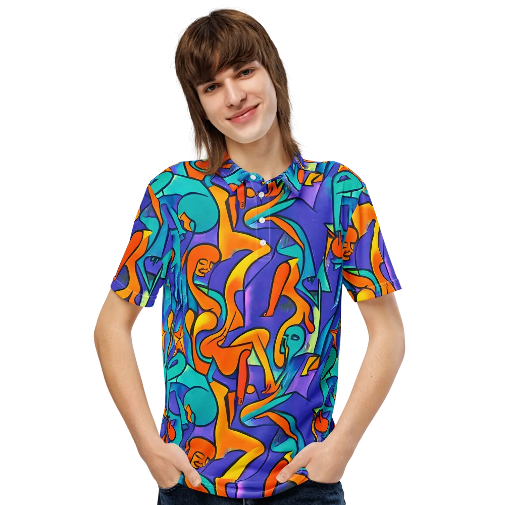 Surreal Movements on Men's Slim Fit Polo Shirt — Front