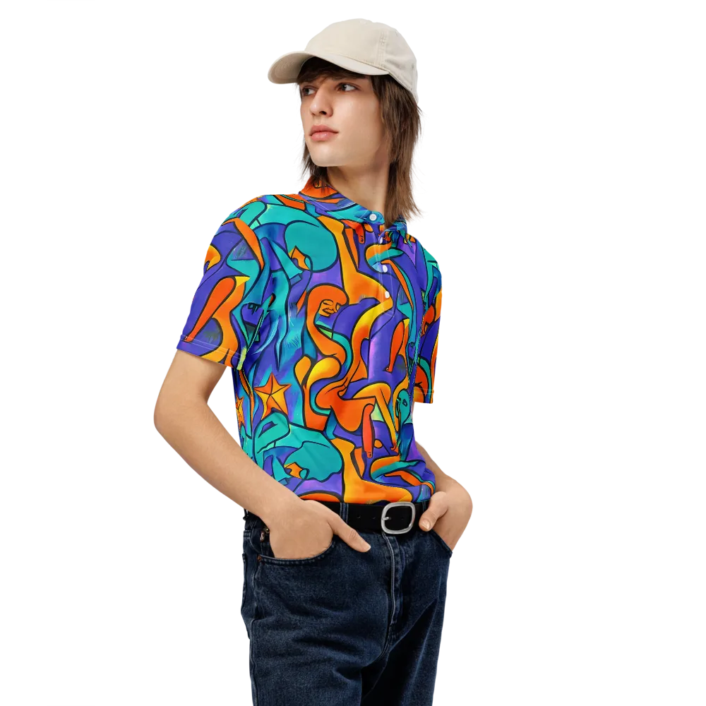 Surreal Movements on Men's Slim Fit Polo Shirt — Right Front