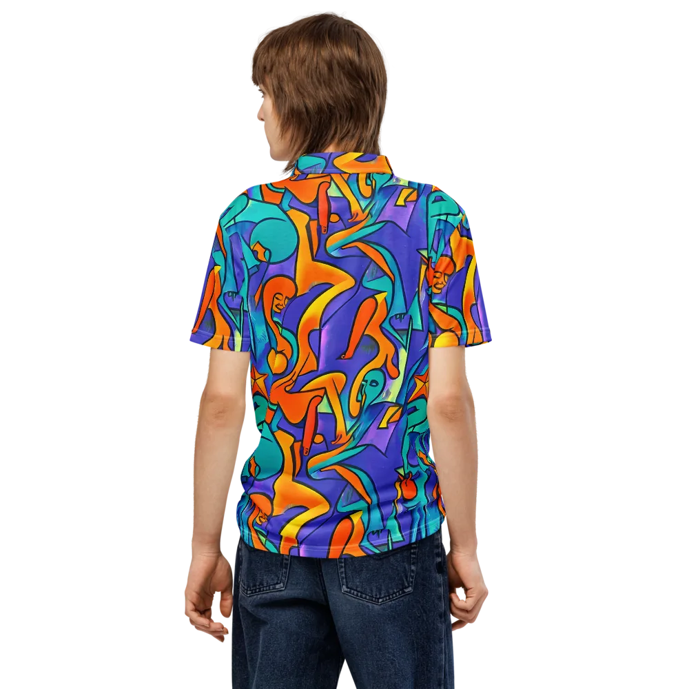 Surreal Movements on Men's Slim Fit Polo Shirt — Back