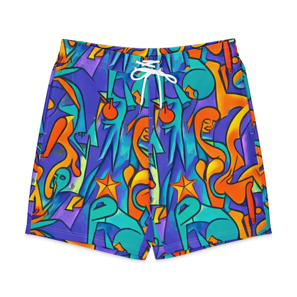 Surreal Movements on Men's Board Shorts — Front