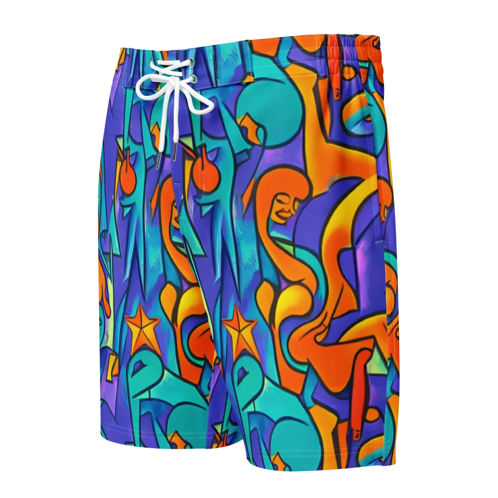Surreal Movements on Men's Board Shorts — Front